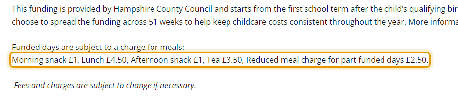 The fees as published on kingsmeadnursery.co.uk/fees