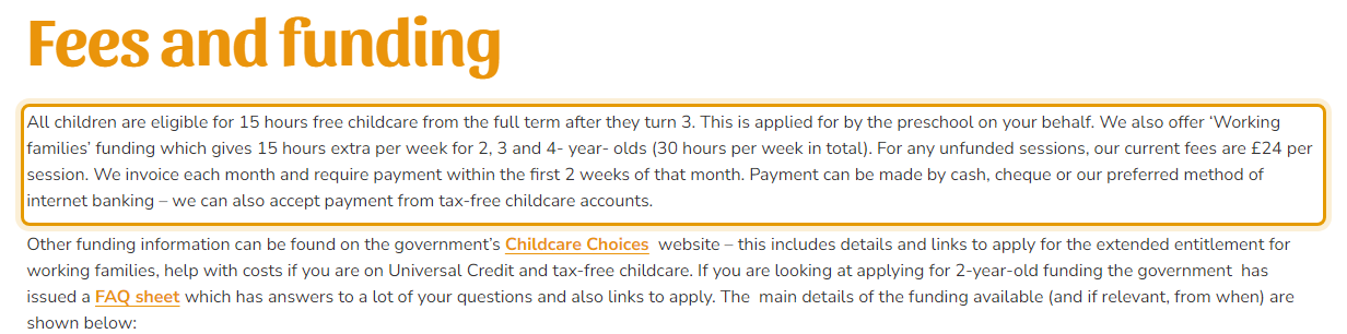 The fees as published on leightreasures.co.uk/fees-and-funding