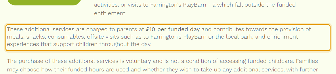 The fees as published on littlelambsnursery.co.uk/feesandpayments