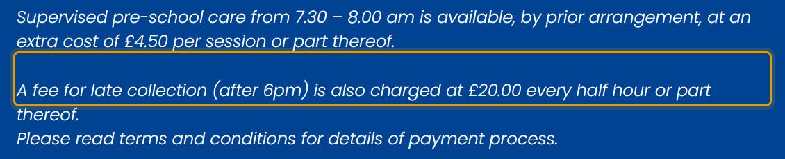 The fees as published on littletrinity.co.uk/parent-info/admissions