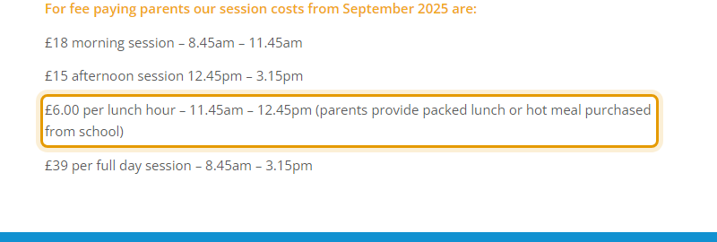 The fees as published on mossleypreschool.co.uk/calendar/fees
