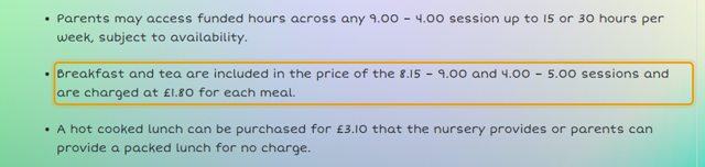 The fees as published on nursery.claverham.e-sussex.sch.uk/wp/fees
