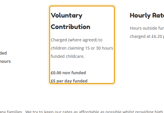 The fees as published on parleypreschool.co.uk/term-dates