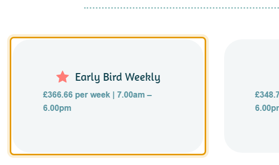 The fees as published on shinealightdaynursery.co.uk/nursery-fees-oldham