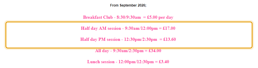 The fees as published on smallwonderspreschool.co.uk/session-times-and-term-…