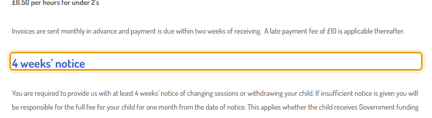 The fees as published on sturminstermarshallpreschool.uk/fees-funding