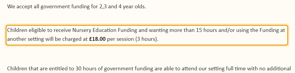 The fees as published on thewendyhouse-mk.co.uk/fees-funding