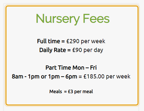 The fees as published on 5steps.org.uk
