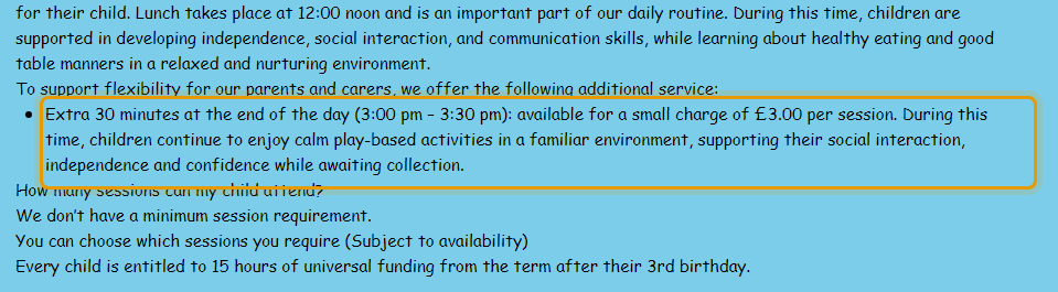 The fees as published on abingtonvaleplayschool.co.uk/copy-of-prospectus