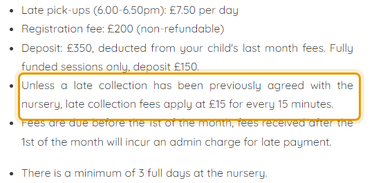 The fees as published on apexkids.uk/fees-sessions