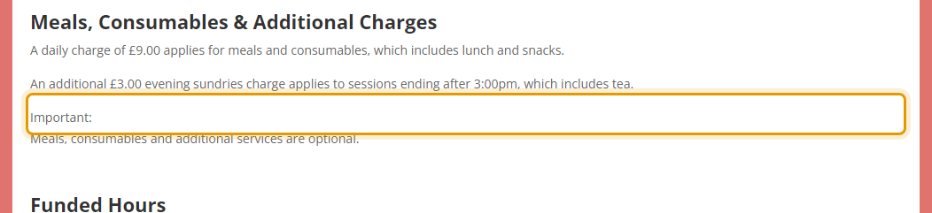 The fees as published on autumncottagechildcare.co.uk/sessions-and-fees