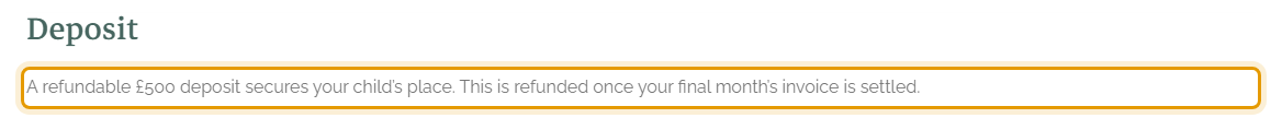 The fees as published on budstoblossomsnursery.com/fees-funding