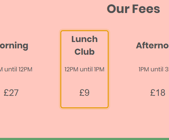 The fees as published on barnclosepreschool.info/term-dates-and-fees