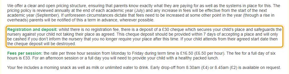 The fees as published on bertiesnursery.co.uk/session-fees-and-funding