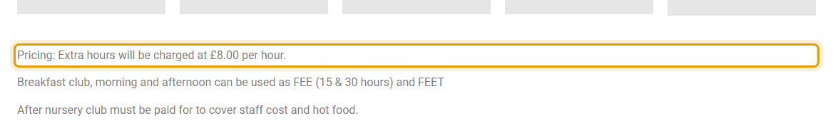 The fees as published on bisleymontessori.co.uk/pricing-opening-times