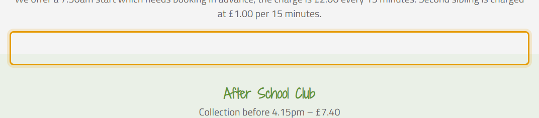 The fees as published on blacondaynursery.com/fees