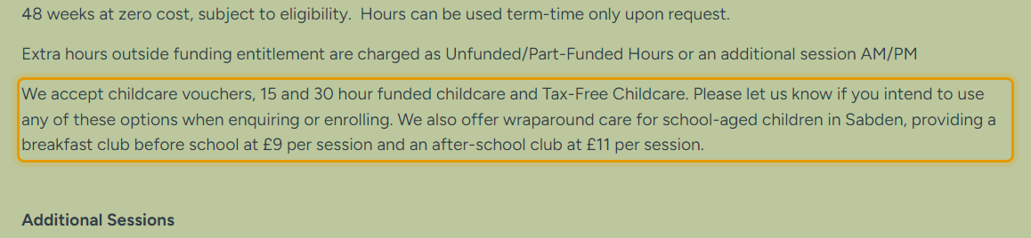 The fees as published on branchingoutsabden.co.uk/sessions-and-fees