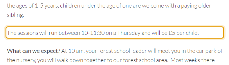 The fees as published on chartersancaster.com/forest-school/forestschooltodd…