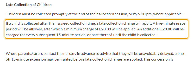 The fees as published on clarehouse.org.uk/bookings-and-fees