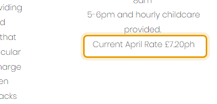 The fees as published on comeandplaydaynursery.com/my-services