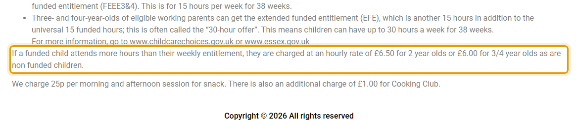 The fees as published on elmsteadnursery.co.uk/pricing-funding