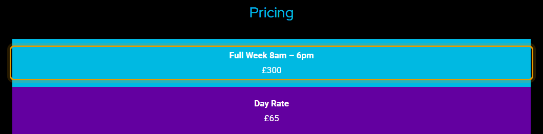 The fees as published on geniusgems.co.uk/prices-timings