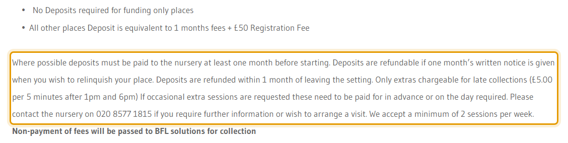The fees as published on gigglesdaynurseryltd.co.uk/fees