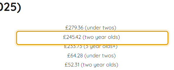 The fees as published on greenhaysnurseryschool.co.uk/fees