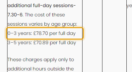 The fees as published on gsdn.co.uk/parent-zone/help-with-fees