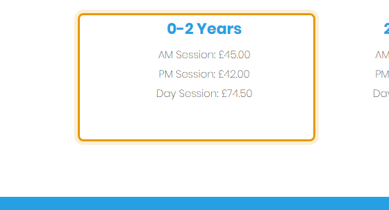 The fees as published on happydaysnurseryteignmouth.com/pricelist