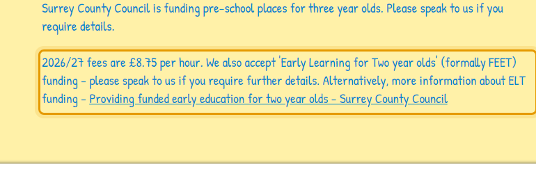 The fees as published on heathersidepreschool.org.uk/about1-c2rt