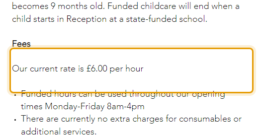 The fees as published on highmorehedgehogs.co.uk/fees