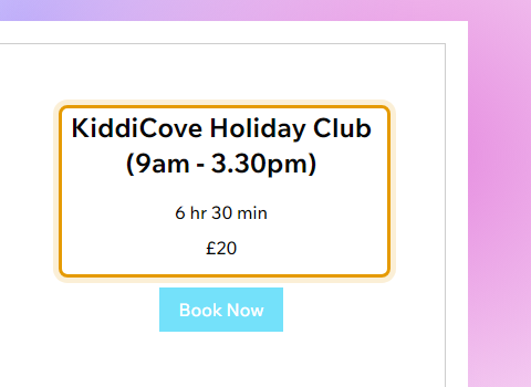 The fees as published on kiddicove.com