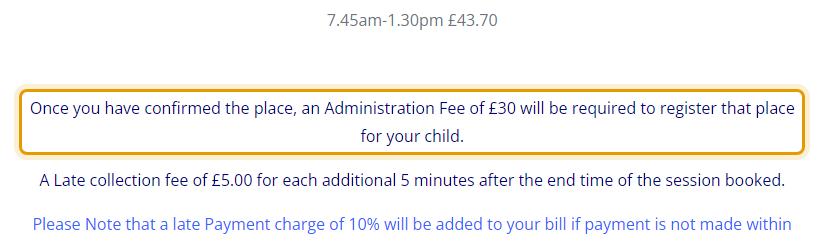 The fees as published on cranmerpreschool-aslockton.co.uk/session-fees