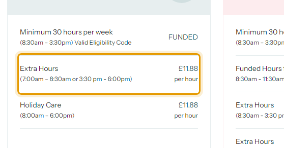 The fees as published on kindercity.co.uk/fees