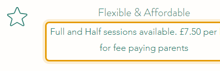The fees as published on lawnspre-school.com