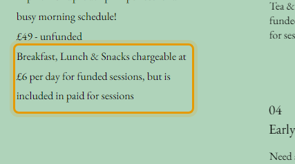 The fees as published on littlepetalsdaynursery.com/fees-sessions