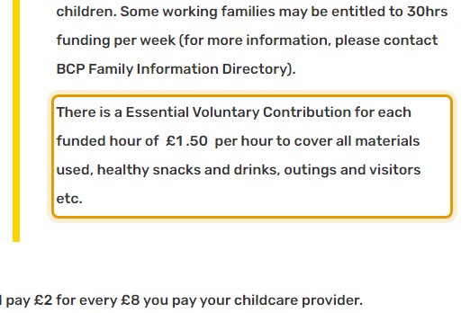 The fees as published on allsaintsnursery.com/fees-and-funding
