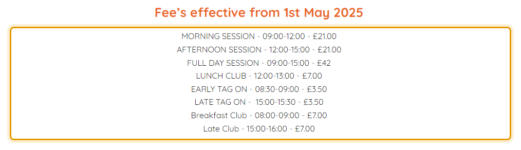 The fees as published on martleshampreschool.co.uk/fees-and-term-dates