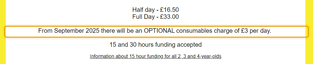 The fees as published on menheniotpreschool.co.uk/fees