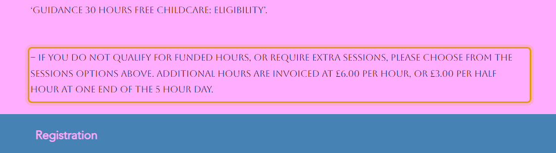 The fees as published on miltonmountplaygroup.com/blank-1
