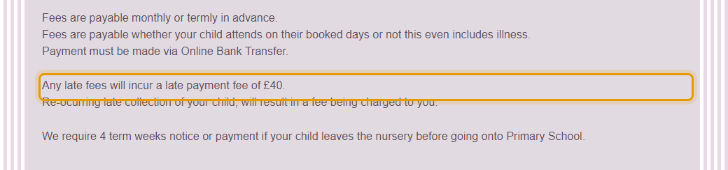 The fees as published on mrsbondsvillagenursery.co.uk/opening-hours-and-pric…