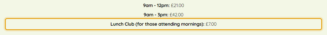 The fees as published on parkwaypre-school.co.uk/fees-and-funding