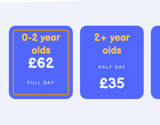The fees as published on pebblesdaynursery.co.uk/nursery-fees