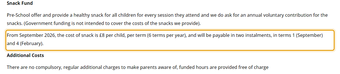 The fees as published on penendenheathpreschool.co.uk/information/pricing-fu…