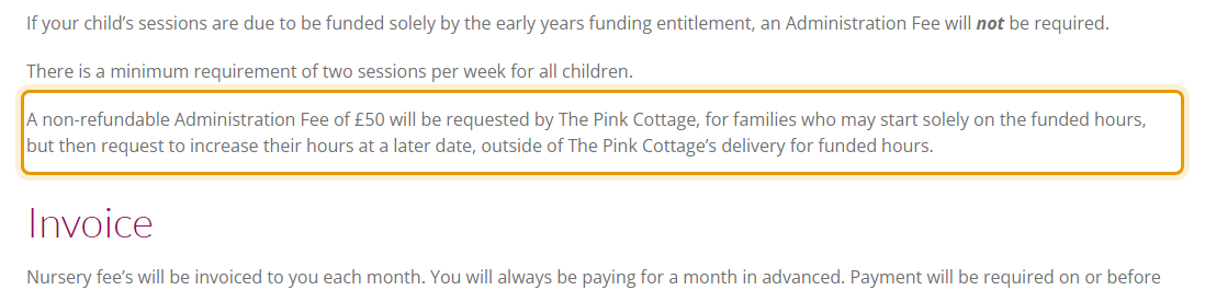 The fees as published on pink-cottage.com/nursery-sessions-and-free-entitlem…