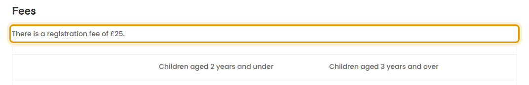 The fees as published on pippinspre-school.co.uk/opening-times-and-fees
