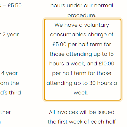 The fees as published on playstationhadleigh.co.uk/aboutus