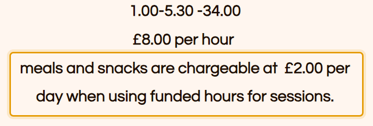 The fees as published on playtotsnursery.com/about-5