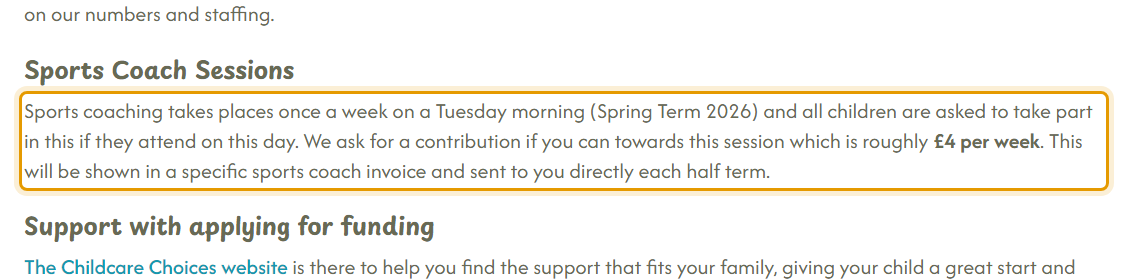 The fees as published on preschoolstmarys.co.uk/fees-funding